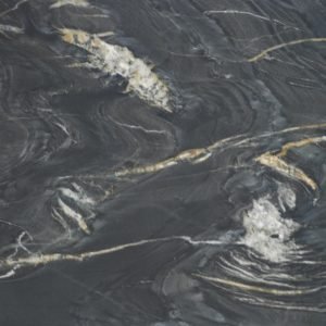 Titanium Black Leather Granite Countertops