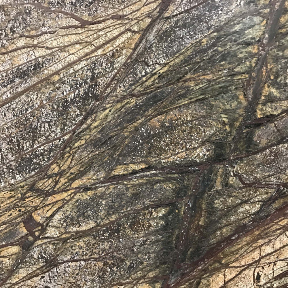 Rain Forest Brown Leathered Marble Countertops